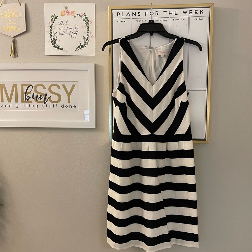 Black & White Striped Dress